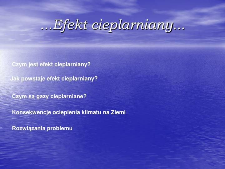 efekt cieplarniany