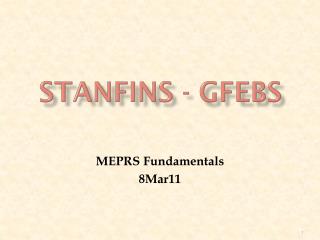 STANFINS - GFEBS