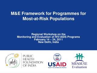 M&amp;E Framework for Programmes for Most-at-Risk Populations