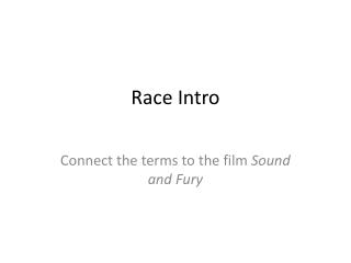 Race Intro