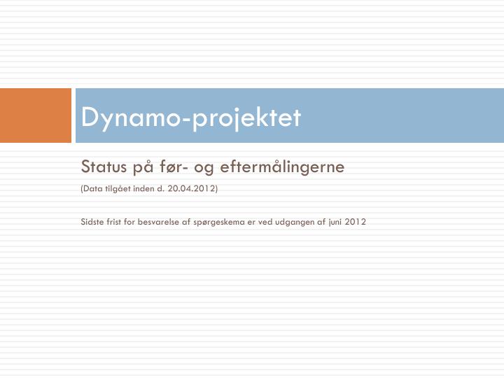 dynamo projektet