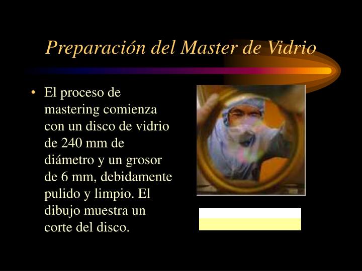 preparaci n del master de vidrio