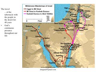 The travel Travel of the tabernacle with the people in the desert for 40 years