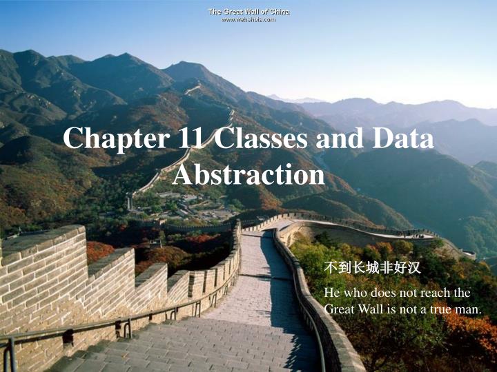 chapter 11 classes and data abstraction