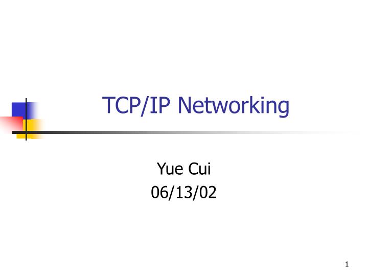 tcp ip networking