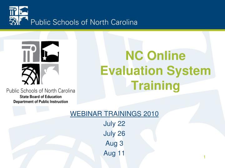 nc online evaluation system training