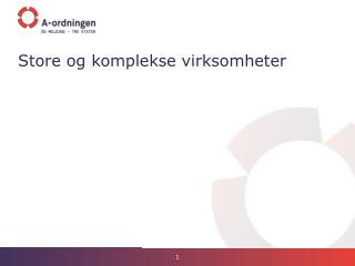 store og komplekse virksomheter