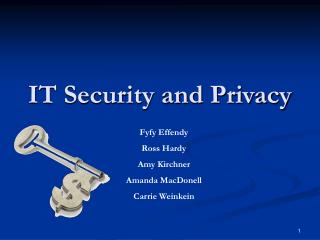 IT Security and Privacy