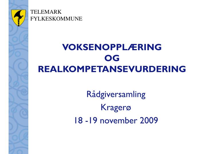 voksenoppl ring og realkompetansevurdering