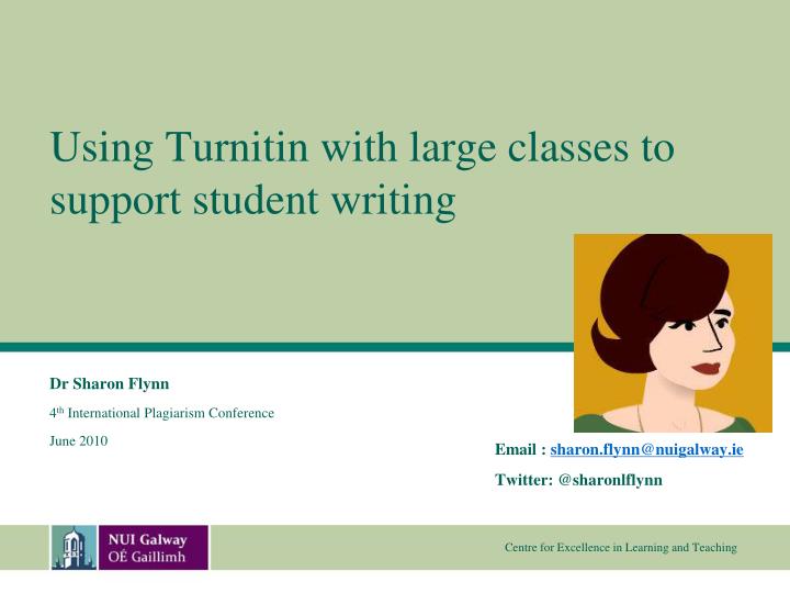 using turnitin with large classes to support student writing
