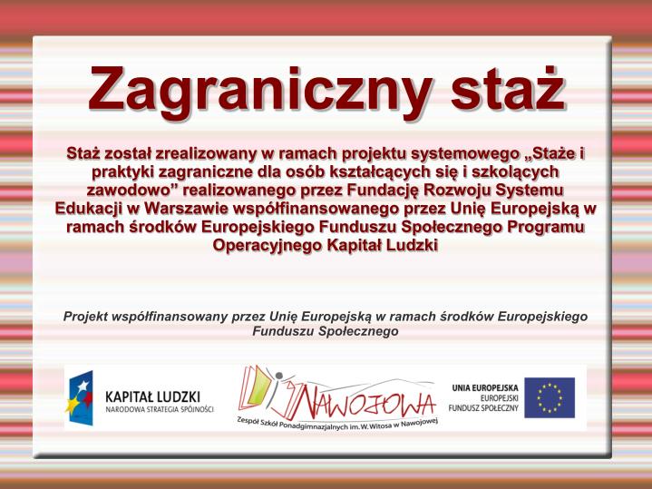 zagraniczny sta