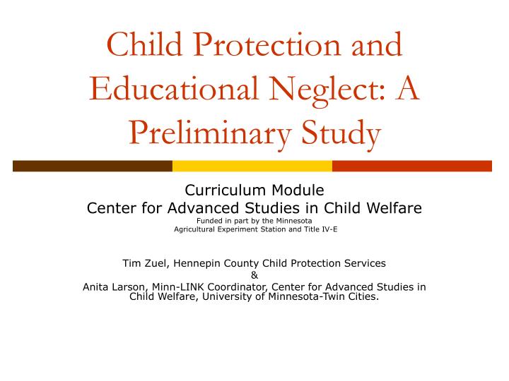 child protection and educational neglect a preliminary study