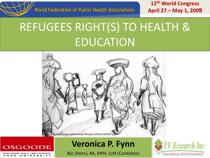 refugees right s to health education