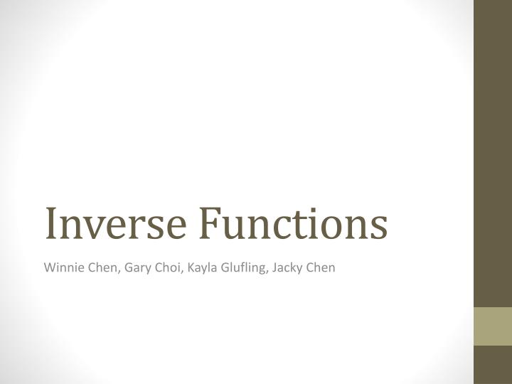 inverse functions