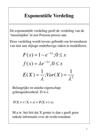 exponenti le verdeling