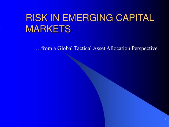risk in emerging capital markets