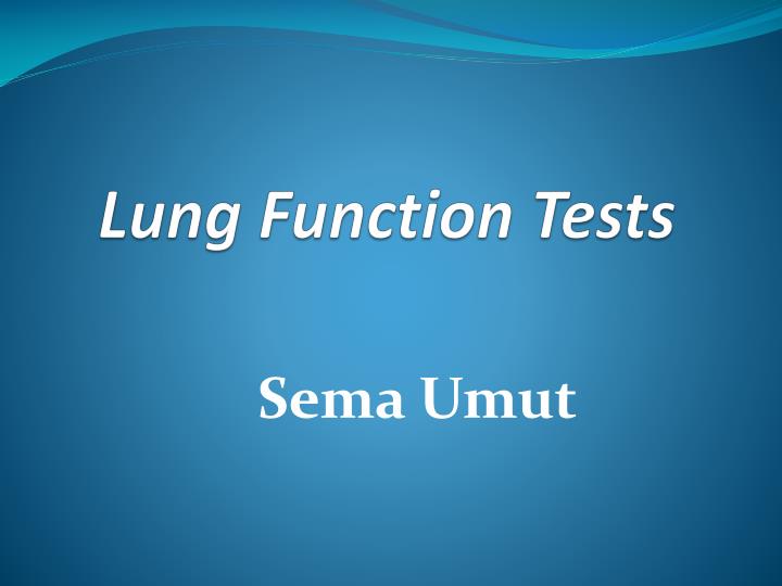 lung function tests