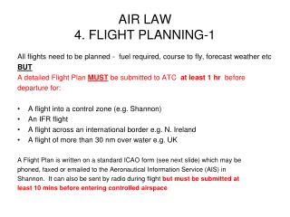 AIR LAW 4. FLIGHT PLANNING-1