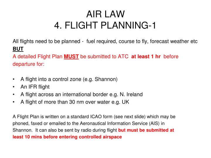 air law 4 flight planning 1