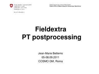 Fieldextra PT postprocessing