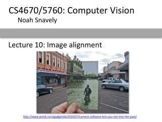 Lecture 10: Image alignment