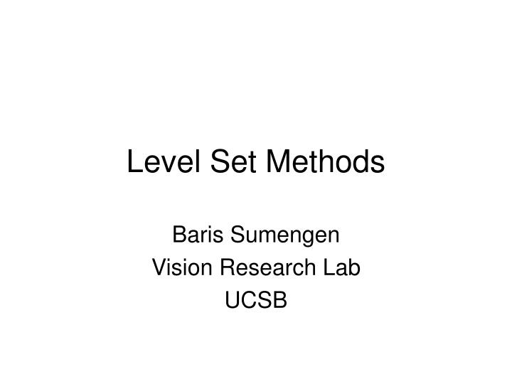 level set methods