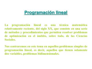 programaci n lineal