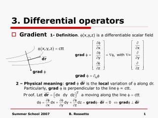 3. Differential operators