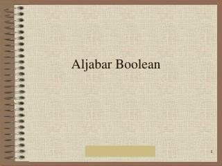 aljabar boolean
