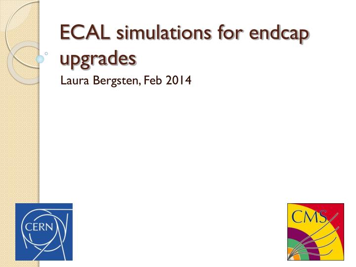 ecal simulations for endcap upgrades