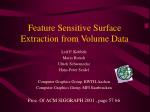 Feature Sensitive Surface Extraction from Volume Data - slide 1