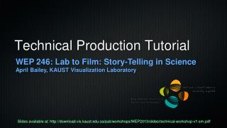 Technical Production Tutorial