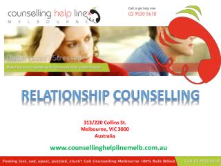 Counselling Help Line Melbourne - Relationship Counselling