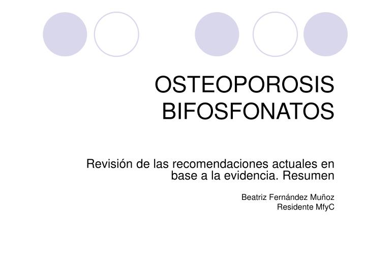 osteoporosis bifosfonatos