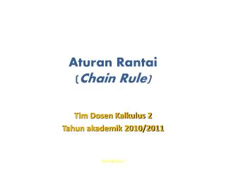aturan rantai chain rule