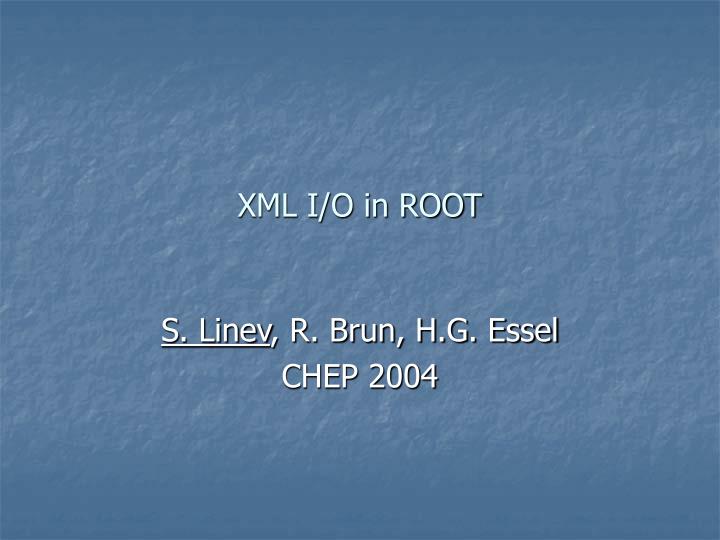 xml i o in root