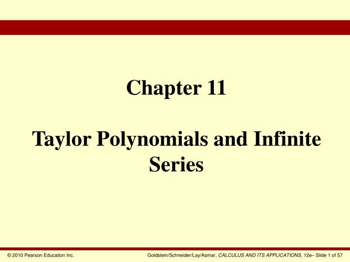 chapter 11 taylor polynomials and infinite series