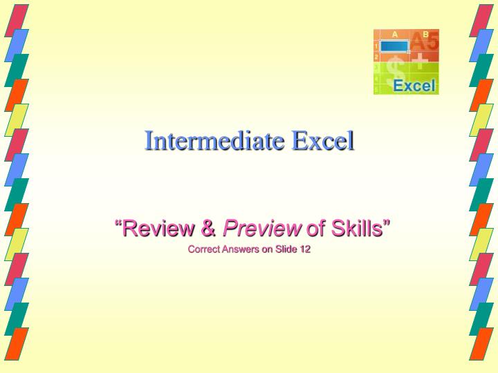intermediate excel