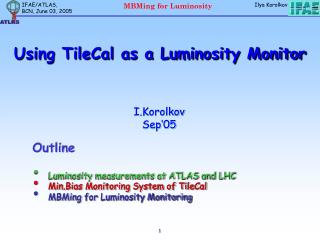 Using TileCal as a Luminosity Monitor