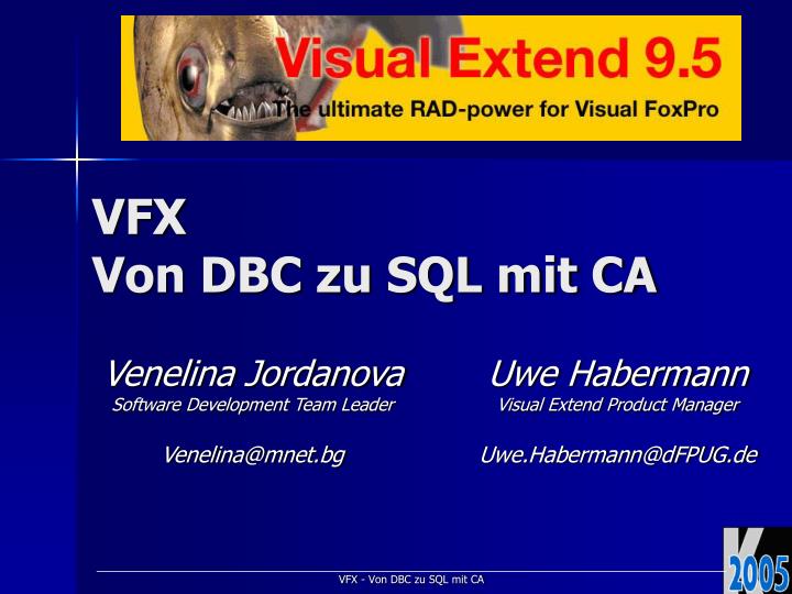 vfx von dbc zu sql mit ca