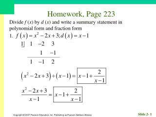 Homework, Page 223
