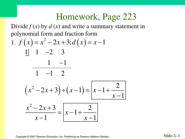 homework page 223