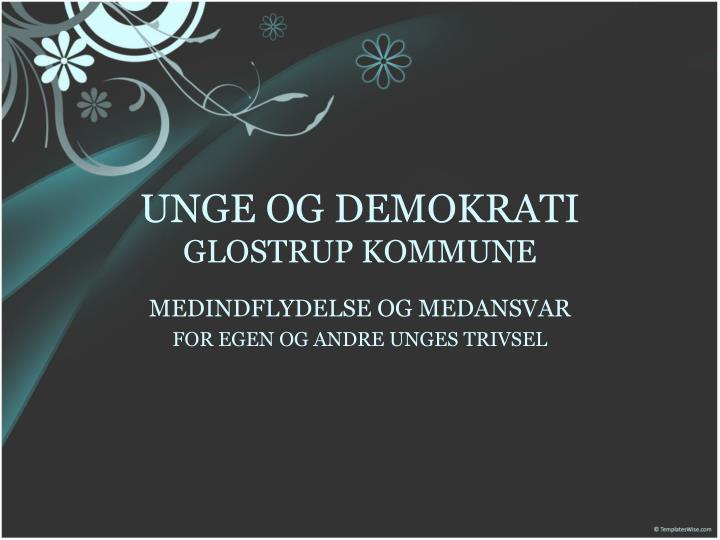 unge og demokrati glostrup kommune