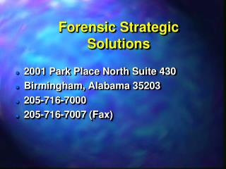 Forensic Strategic Solutions