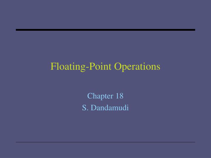 floating point operations