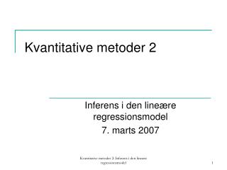 kvantitative metoder 2