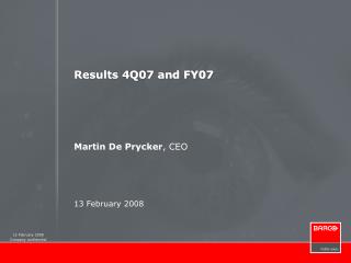 Results 4Q07 and FY07