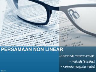 persamaan non linear