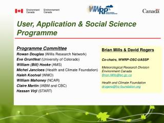 User, Application &amp; Social Science Programme