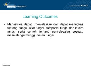 learning outcomes